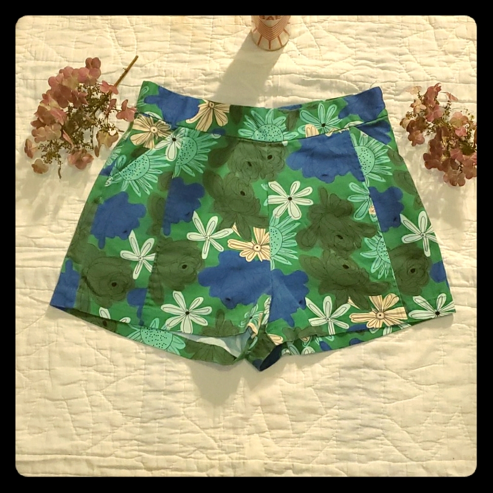 High-waist retro floral shorts from Anthropology